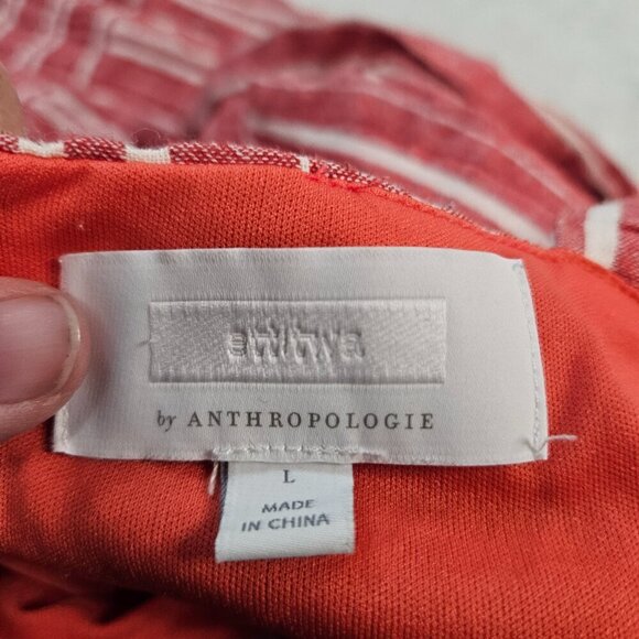 Anthropologie Ett:wa Red White Stripe Wide Leg Sleeveless Tied Jumper Women L - Picture 10 of 10